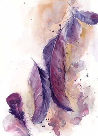 Framed Purple Feathers VI Print