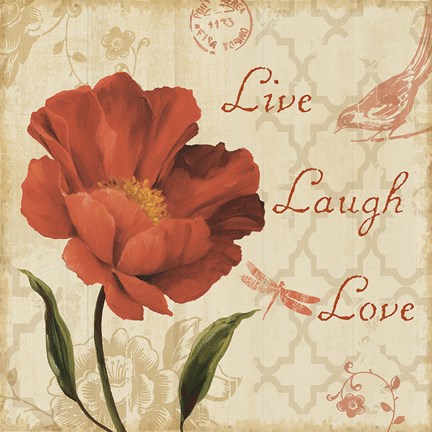 Framed Live Laugh Love Sq Print
