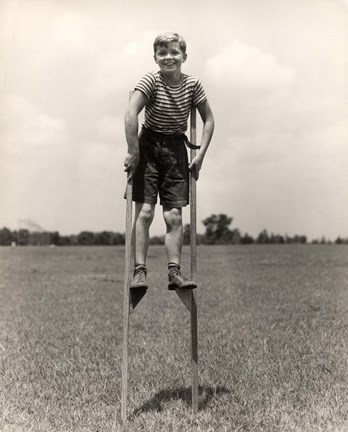Framed 1930s 1940s Smiling Happy Boy Print