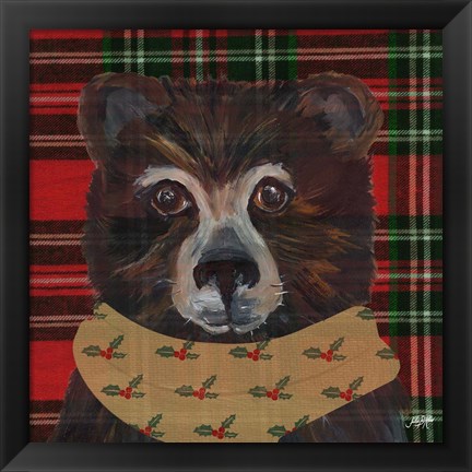 Framed Holiday Animals I Print