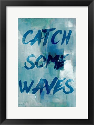 Framed Blue Waves I Print