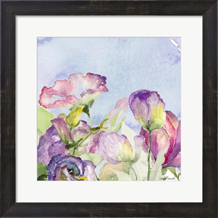 Framed Purple Garden I Print