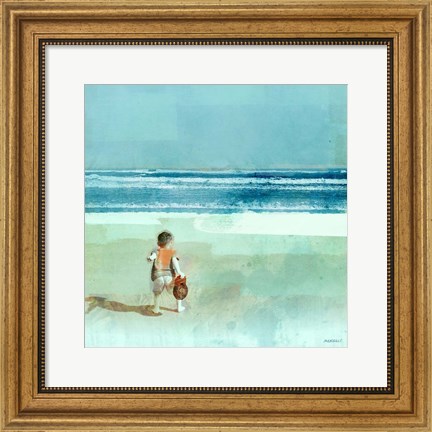 Framed Beach Day Throwing Print