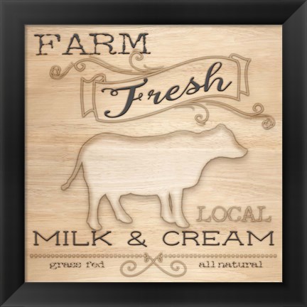 Framed Country Organic Dairy I Print