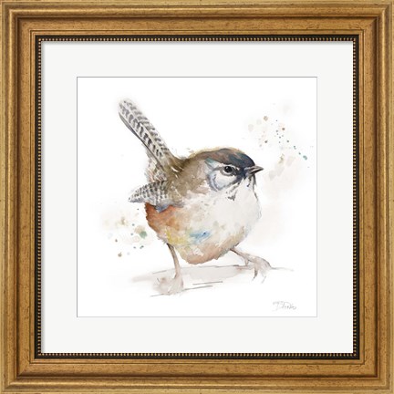 Framed Watercolor Mountain Bird I Print