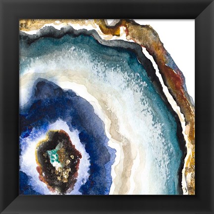 Framed Up Close Agate Watercolor II Print