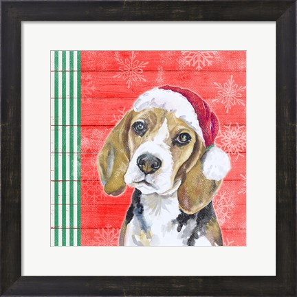Framed Holiday Puppy I Print