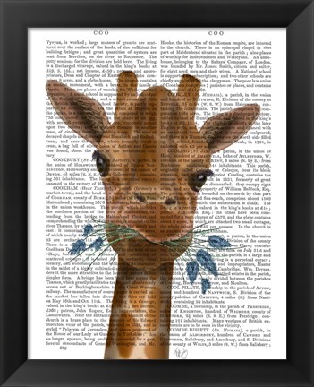 Framed Chewing Giraffe 2 Print