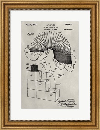 Framed Patent--Slinky Print