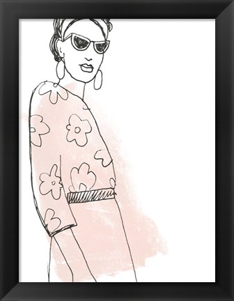 Framed Fashion Sketches III Print