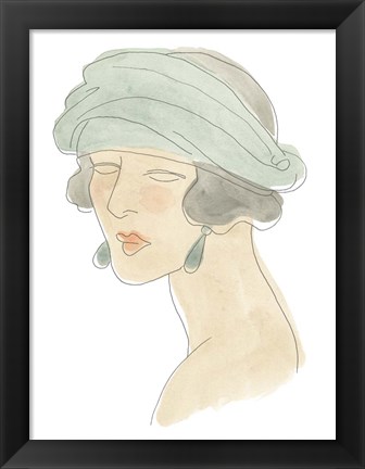 Framed Flapper Fashion Sketches IV Print