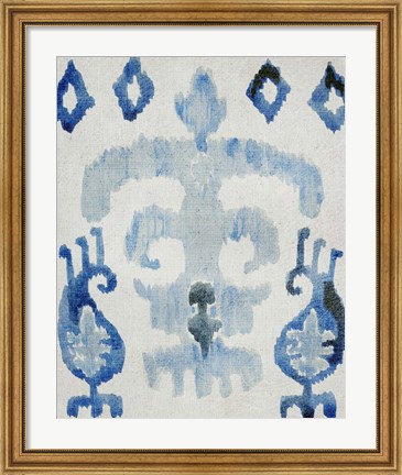 Framed Sapphire Ikat III Print
