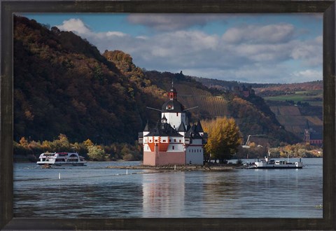 Framed Germany, Pfalzgrafenstein Castle, 14th Centurycastle On The Rhein River Print