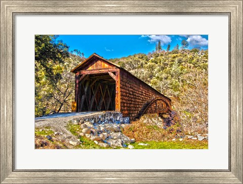 Framed Bridgeport Covered Bridge Penn Valley, California Print
