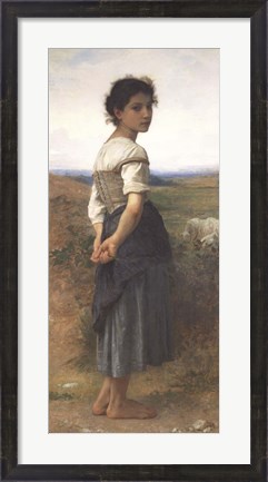 Framed Young Shepherdess, 1885 Print