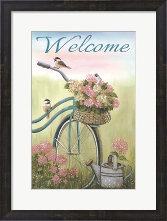 Framed Old Bike Welcome Print