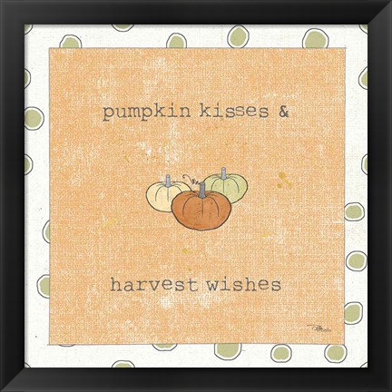 Framed Harvest Cuties III Orange Print