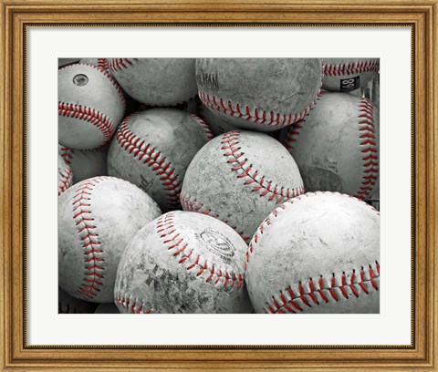 Framed Vintage Baseballs Print