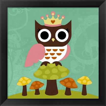 Framed Princess Owl Print