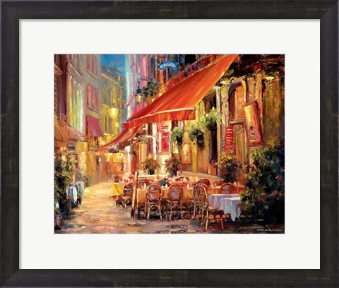 Framed Cafe in Light Print