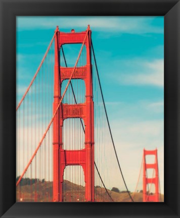 Framed Golden Gate in The Morning Print