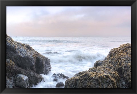 Framed Crescent Beach Waves 3 Print