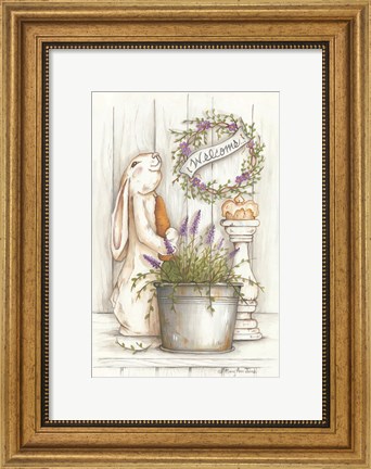 Framed Welcome Bunny Print