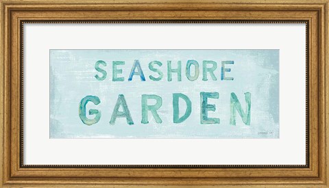 Framed Seashore Garden Sign Print