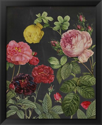 Framed Redoute&#39;s Bouquet II Print