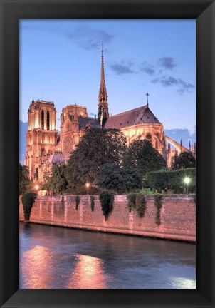 Framed Notre Dame at Dusk Print