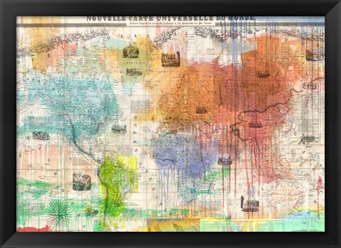 Framed Map of the World 2.0 Print
