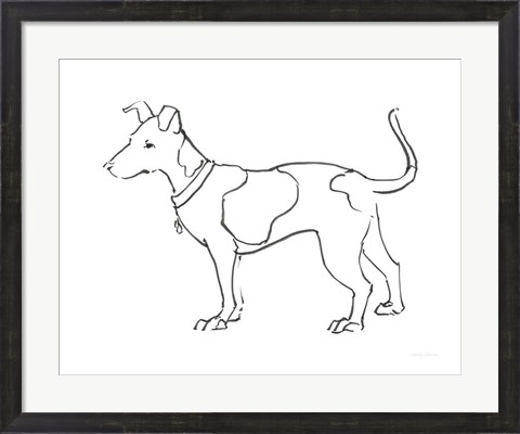 Framed Ink Dog IV Print