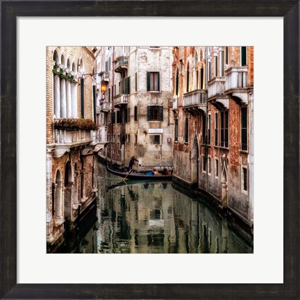 Framed Venice Boat Ride Print