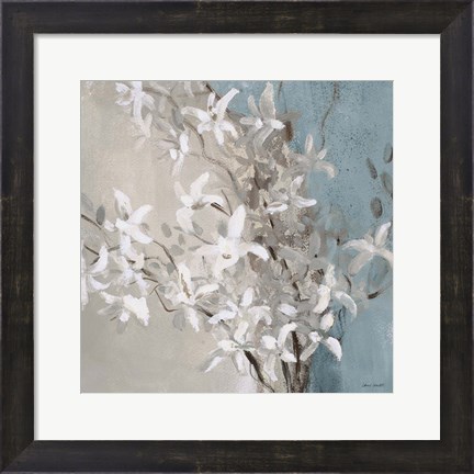 Framed Misty Orchids (Blue) I Print
