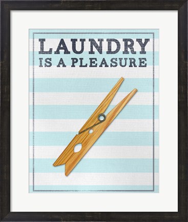 Framed Laundry Lounge I Print