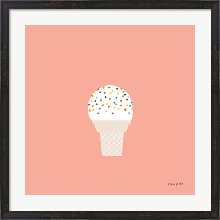 Framed Ice Cream Cone I Print