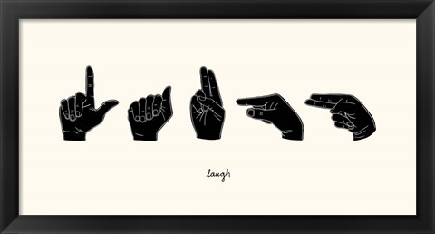 Framed Sign Language III Print