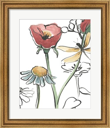 Framed Boho Florals VI Print
