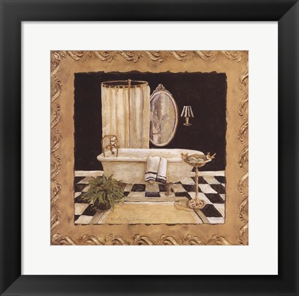 Framed Maison Bath I Print