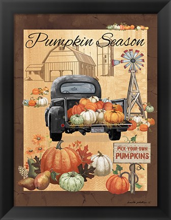 Framed Pumpkin Season III Print
