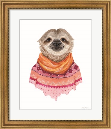 Framed Sloth in a Sweater Print