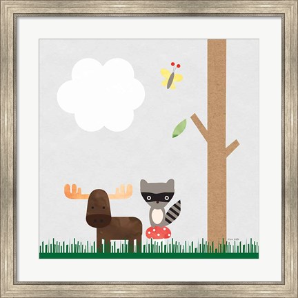 Framed Woodland Animals I Print