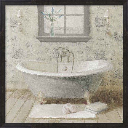 Framed Victorian Bath I Neutral Print