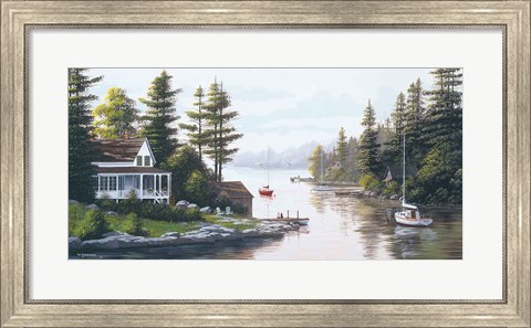 Framed Cottage Country Print