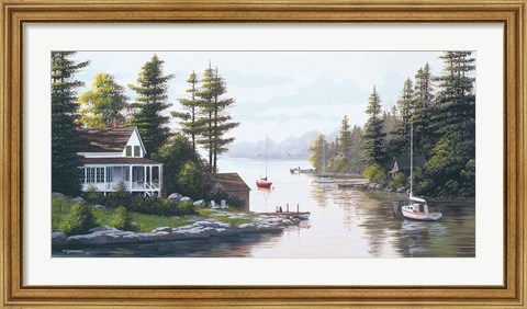 Framed Cottage Country Print