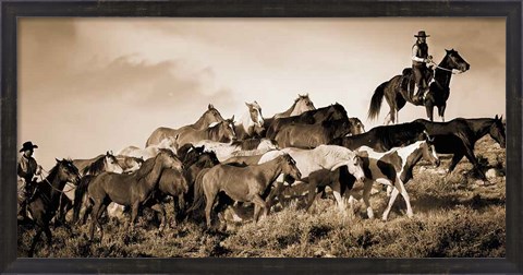 Framed Gathering the Herd Print