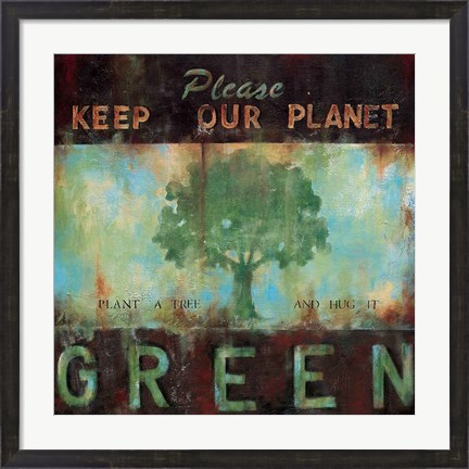 Framed Green Planet Print