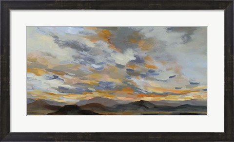 Framed High Desert Sky I Navy Print
