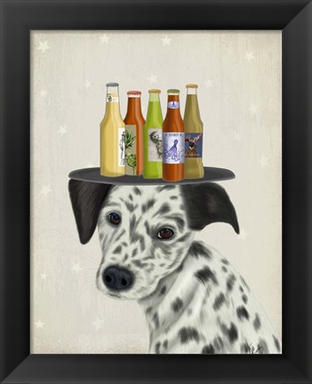 Framed Dalmatian Beer Lover Print