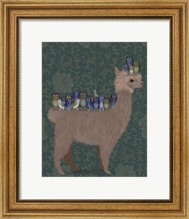 Framed Llama Owls, Full Print